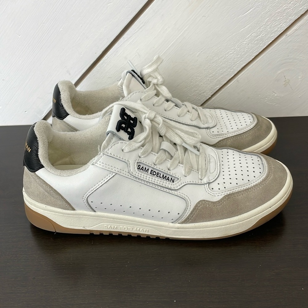 Sam Edelman Harper Women's 7.5  Sneaker White/Black Medium